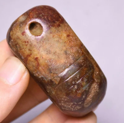 Colgante amuleto insecto cigarra cicala dinastía talla jade hetiano de 5 cm antigua China Foto 1 de 4