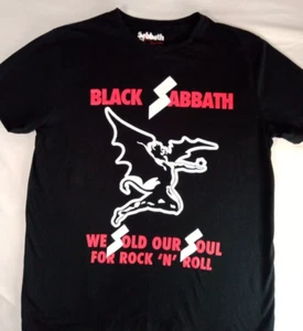 Black Sabbath We Sold Our Soul For Rock N Roll  Mens Size Small Official T Shirt - Picture 1 of 11