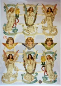 + BRILLANTES VICTORIANOS OBLATOS Navidad Ángel Nº 7332 BRILLO Plata - Imagen 1 de 1