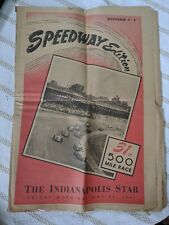1947 THE INDIANAPOLIS STAR INDY 500 FRIDAY MORNING MAGAZINE VTG RARE