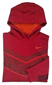Sudadera con Capucha Nike Para Hombres Calce Térmico Pullover Talla Grande Roja con Naranja Logo Nike Talla L - Imagen 1 de 5