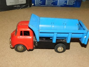 Vintage Tin Lithographed Friction Red BLUE Dump Truck VERY RARE MARX - Picture 1 of 5