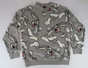 Felpa girocollo in pile H&M Looney Tunes Bugs Bunny - Uomo grigio medio - Foto 1 di 11
