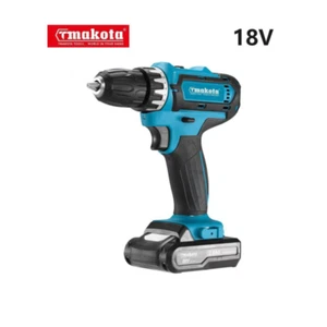 TRAPANO AVVITATORE A DOPPIA BATTERIA 18V 3.0 AH MAKOTA CON INSERTI E VALIGIA - Imagen 1 de 4