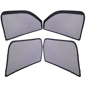 Magnetic Car Sunshade With Zipper For Car Windows Sporty Color Set Of 4