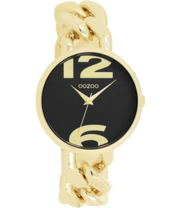 ooZoo Armbanduhr Damen Uhr C11264 gold schwarz Ø40 Edelstahl Gliederband Quarz - Picture 1 of 2