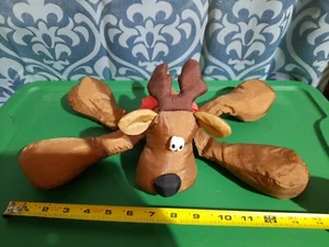 Rodney reindeer Hallmark 1987 Xmas Plush Nylon Christmas toy Rare VTG - Picture 1 of 7