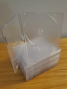 Lot Of 16 Single Clear Slim CD Or CDROM Cases Plastic - Picture 1 of 2