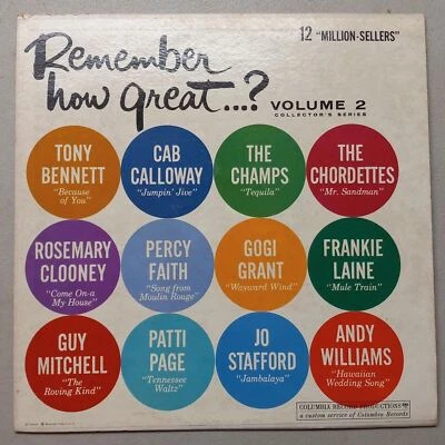 REMEMBER HOW GREAT...? VOLUME 2 12 MILLION-SELLERS COLUMBIA VINYL LP 105-27 - Image 1 of 4