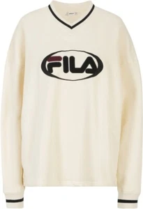 Fila Women's Sweatshirt Langerma Oversized V-Neck Sweat Shirt FAW0894 - Picture 1 of 40