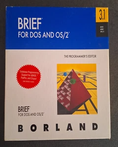 RARITÄT - Borland Brief for DOS and OS/2 - Programmers Editor - Englisch - 3½″ - Bild 1 von 2