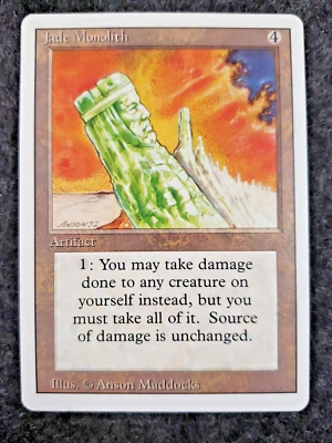 Jade Monolith Magic the Gathering Revised NM  RARE -  MTG .............(DS3D1K1) - Image 1 of 4