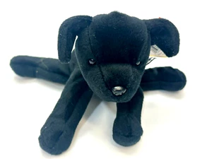 Luke the Black Labrador Dog Birth June 15 1998 Plush Toys Ty Beanie Baby Retired - Picture 1 of 19