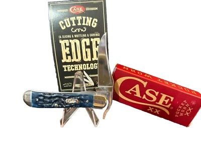 Cuchillo/cuchillos Russlock Case XX nuevo 51859 hueso jigged azul mediterráneo 1 hoja Foto 1 de 3