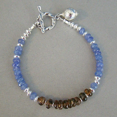 Brazalete U&C Sundance Tanzanita Natural y Andalucía Plata de Ley .925 Palanca Foto 1 de 4