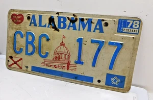 1978 Alabama License Plate -CBC 177 - Picture 1 of 3