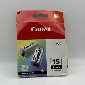 Canon PIXMA BCI-15 Black Ink 2 Tanks - Twin Pack for printer toner - Picture 1 of 2