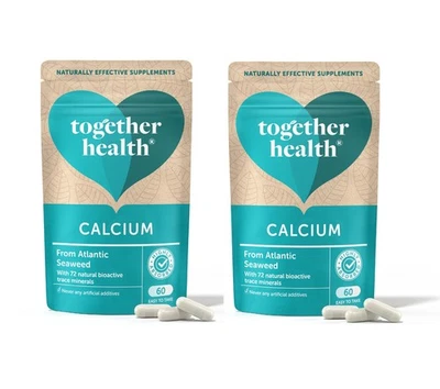 Together Health Natural Calcium from Seaweed - 120 vegan capsules (2 packs)