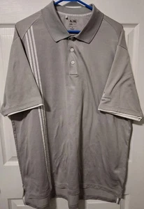 Adidas Golf Men's Short Sleeve Polo Shirt Size XL Gray Climacool The Harvester - Picture 1 of 4