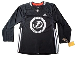 NHL Adidas Black Tampa Bay Lightning Team Practice Jersey Men's Size 52 NWT - Picture 1 of 21