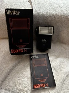 Vivitar Auto Thyristor 550FD Shoe Mount Camera Universal Flash - Untested - Picture 1 of 14