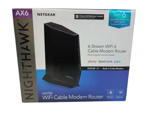 NETGEAR Nighthawk Wifi Cable Modem Router Cable Gateway DOCSIS 3.1 AX2700 - Afbeelding 1 van 12