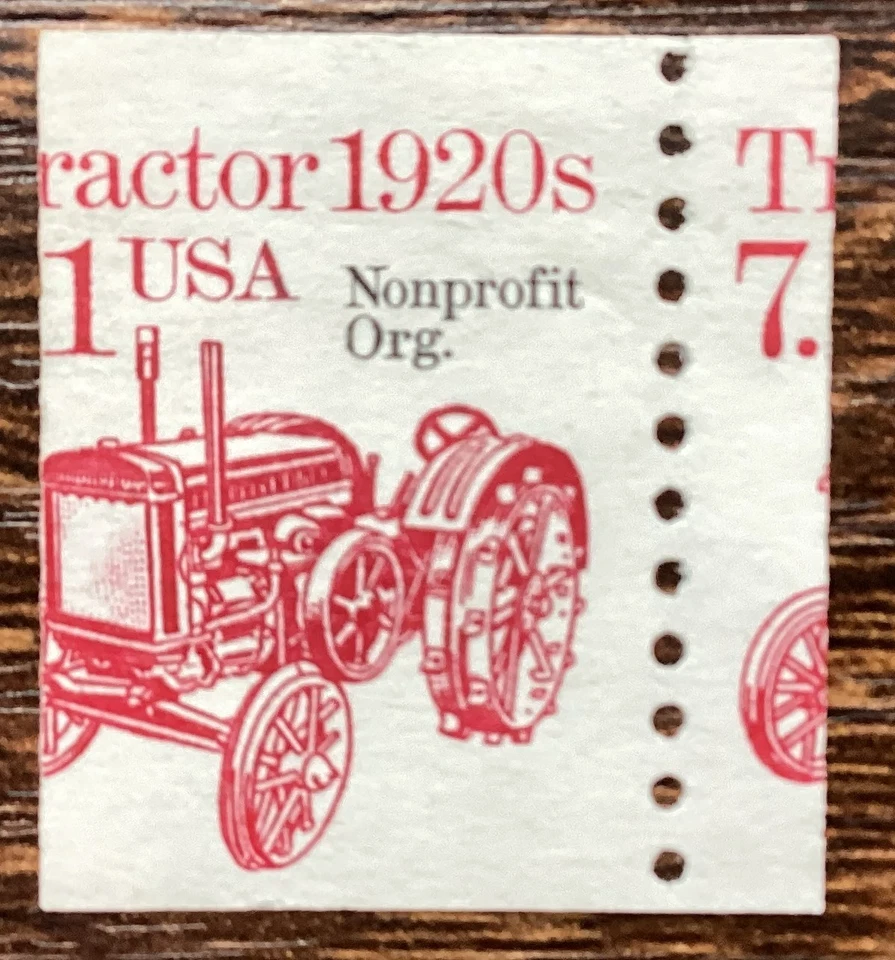 Misperf of 7.1 Cent 1985 Tractor SC# 2127 - Image 1 of 1