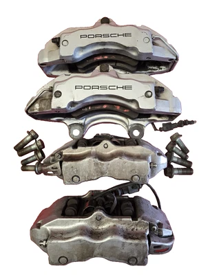 04 05 06 09 10 保时捷 Cayenne 前后制动卡钳套装布雷博银色 — 第 1/4 张图片