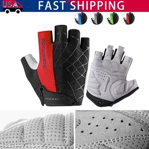 ROCKBROS Guantes de Ciclismo Deportivos Medio Dedo Transpirables A Prueba de Golpes Gel Almohadilla Guantes - Imagen 1 de 31