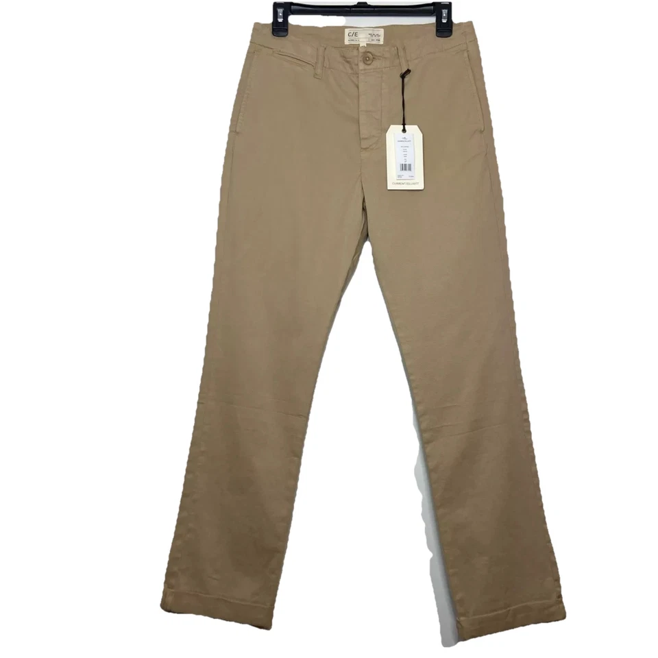 NWT Current/Elliott The Captain Slim Chino Trousers Pants Sand Size 27 Anthro - Image 1 of 4