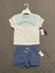 Madden Girl Tee Shirt & Shorts 2 piece Set, Retails $44, only $12! Size 5, NWT - Picture 1 of 3