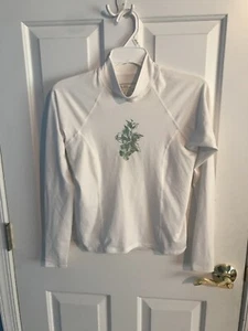 TEEN GIRL Long SLEEVE Sun ProtectioN Top SIZE Large White Gently Used - Picture 1 of 2