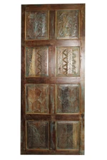 Antique CARVED BARN DOOR Wooden Door Panel bedroom Closet Eclectic