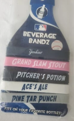 MLB New York Yankees Baseball 5 Pack Beverage Wristbands - Bracelet - Bandz - Image 1 of 3