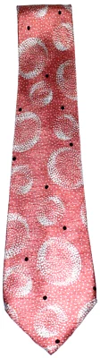 Corbata de cuello de seda para hombre Giorgio Armani Italia rosa lunares y remolinos Foto 1 de 3
