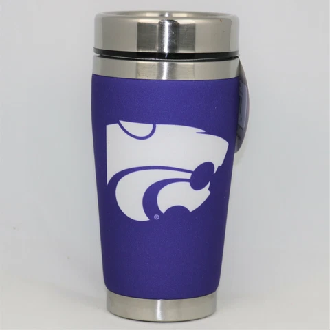 Kansas State Wildcats Mugzie NCAA Stainless Steel 16oz Tumbler Coffee Mug Cup Cover