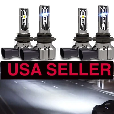 For Mack CXN613 CXU613 CT713 GU813 HIGH+ LOW BEAM 9006+ 9005 LED Headlight Bulbs - Image 1 of 4