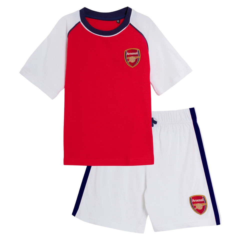 Niños Arsenal FC Pijama Corto Niños Premier League Fútbol Club Kit Pantalones Cortos Camiseta