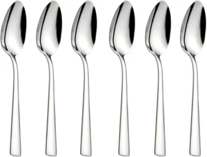 6-Pieces Teaspoons Set Stainless Steel 18/0 Tea Spoons, 6.29 Inches for Home, Ki - Picture 1 of 12