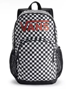 Vans Rucksack Alumni Pack 5 schwarz weiß Signature Checkered Print Full Size Tasche - Bild 1 von 2