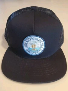 NWT! Salty Crew Dos Palms "Find Refuge in the Sea" Black Snapback Trucker Hat - Picture 1 of 6