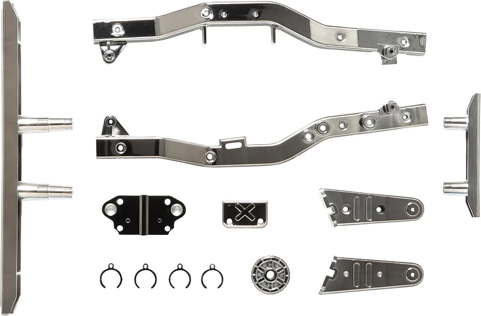 Tamiya 54678 Hop Up Parts OP1678 RC WR02/GF01 Black Plated F Parts (Frame) Set - Image 1 of 1