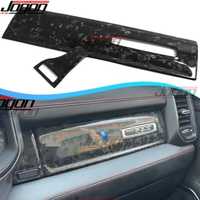 Tira de panel de tablero de instrumentos TRX de carbono forjado para Dodge Ram 1500 TRX Laramie 20+ decoración Foto 1 de 4