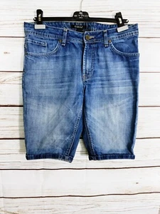 21 Men Denim Mens Shorts Size 32 Blue Mid Rise 5 Pockets 100% Cotton - Picture 1 of 9