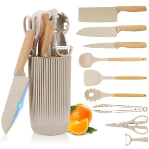 Kitchen Utensils Set 10 PCS Non-Stick Stainless Steel Knives Set and Silicone... - Picture 1 of 7