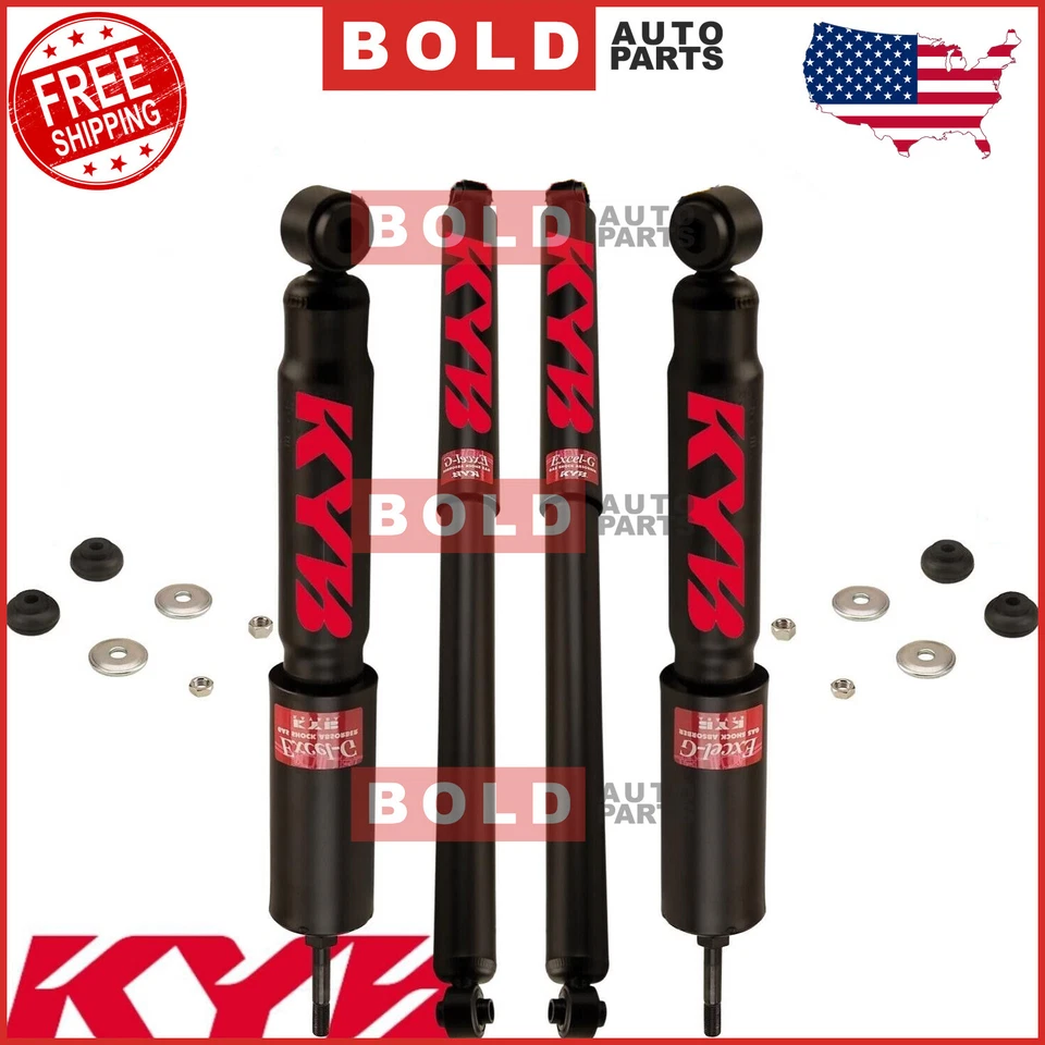 Juego de 4 piezas de amortiguador delantero y trasero KYB Excel-G para Mazda B2300 B3000 tracción trasera Foto 1 de 3