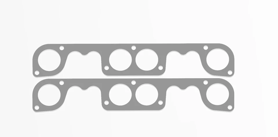 PAIR of 3/8 thick 304ss Header Flanges For Chevy Stahl Pattern-Spread Port 2" - Image 1 of 1