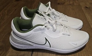 NEW Sz 10.5 Men'sNike React Infinity Pro 2 DJ5593-102 White Green Treeline Golf - Picture 1 of 6