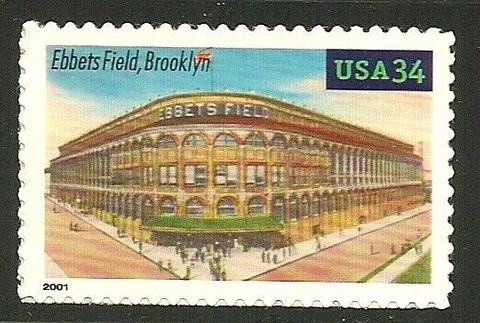 Ebbets Field Brooklyn Dodgers NY Baseball Ballpark Legendary Playing Field Stamp Cover