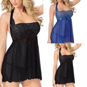 Sexy Lingerie Underwear Set Sleepwear Panties Women Bar Lace Babydoll Nightwear - Picture 1 of 13